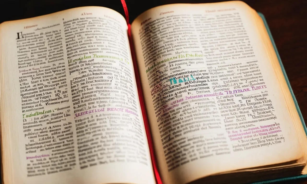 A photo of an open Bible with the name "Allison" highlighted in vibrant colors, symbolizing the search for meaning and understanding within biblical texts.
