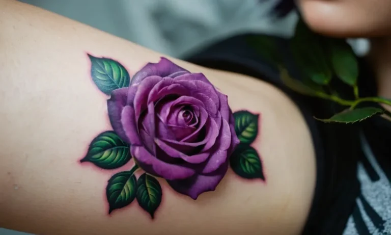 Purple Rose Tattoos: Unveiling The Profound Meanings Behind This Enigmatic Ink